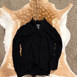 H&M Black Zip Up Sweater for Men